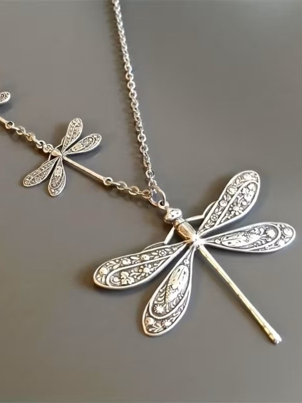 Boho Charm Dragonfly Necklace Z240